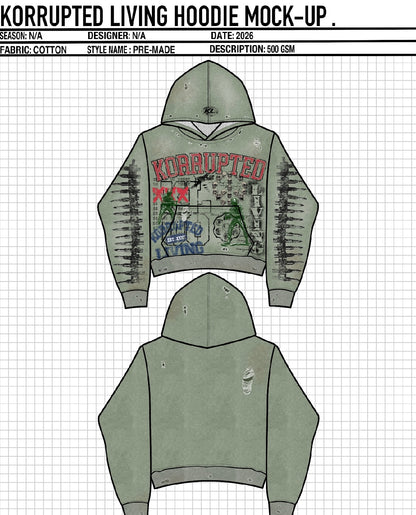 Korrupted living (Peace hoodies)